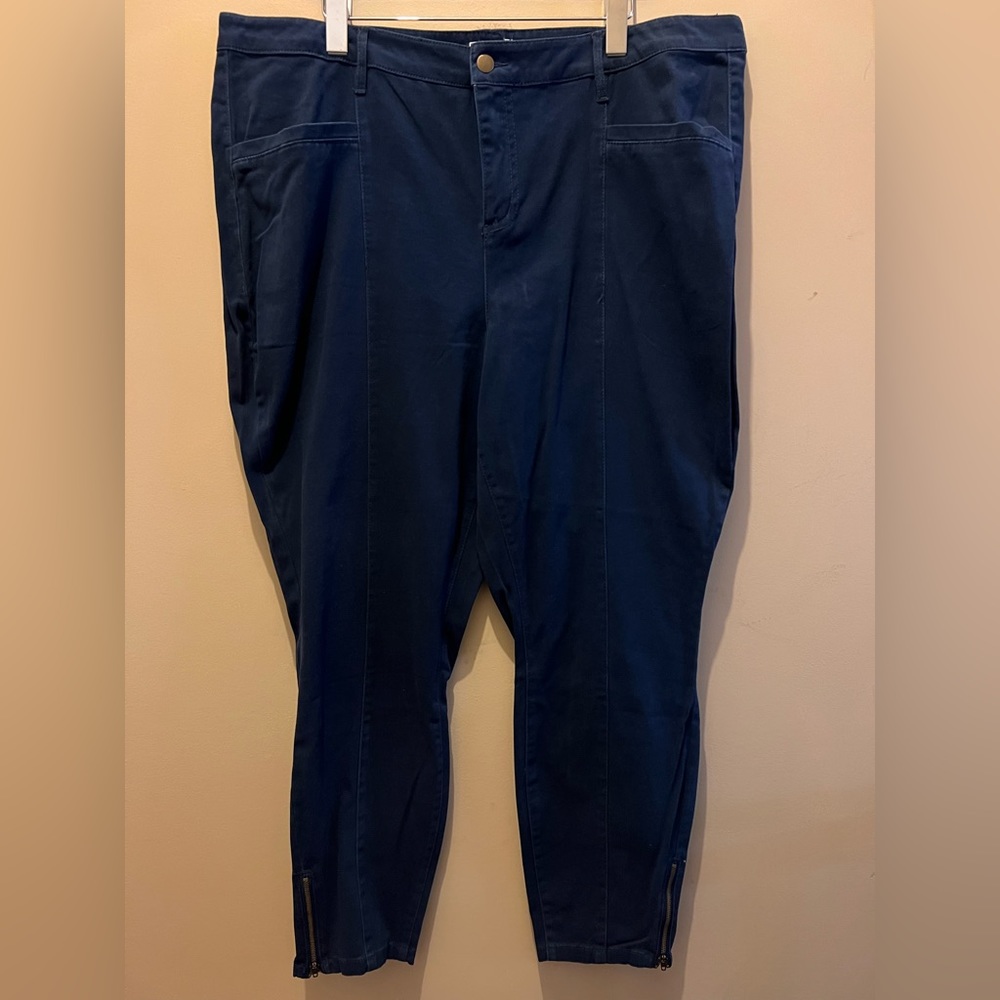 Navy JustFab Plus Size Pants